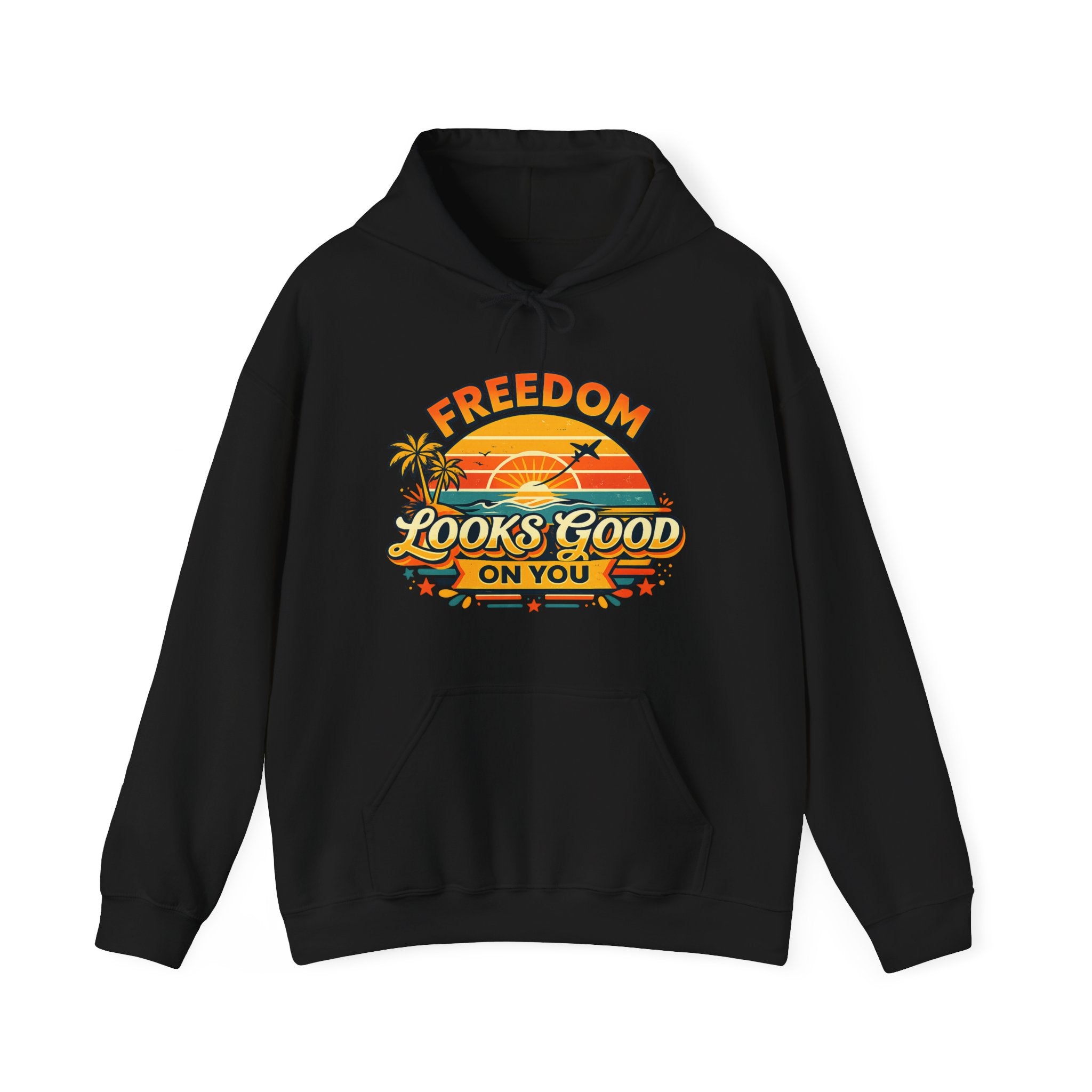Freedom Looks Good On You Retro Hoodie – Travel Sweatshirt