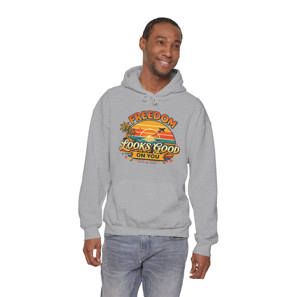 Freedom Looks Good On You Retro Hoodie – Travel Sweatshirt
