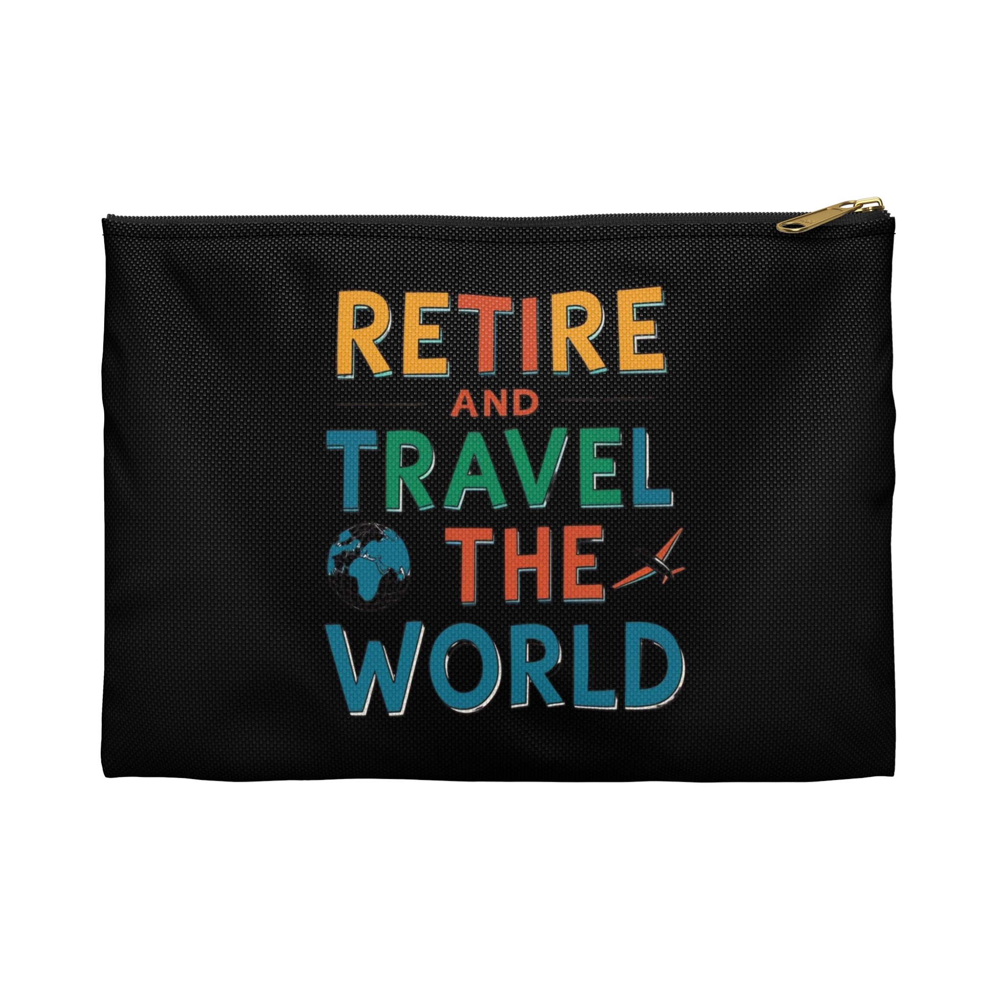 Retire & Travel the World Travel Pouch – Cable & Passport Organiser (Small & Large)