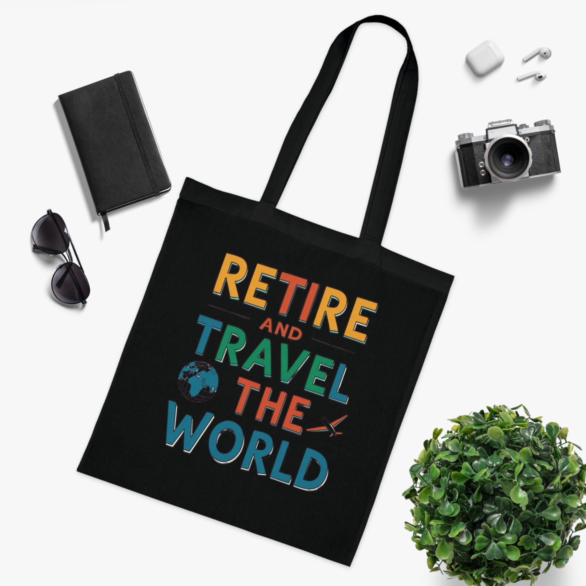 Retire & Travel the World Canvas Tote Bag